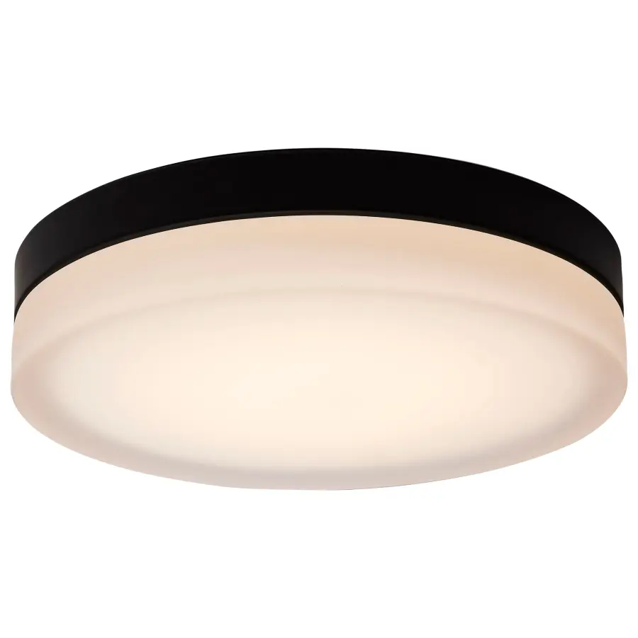 Pi 14" LED Flush Mount in Black with Frosted Glass - Image 5