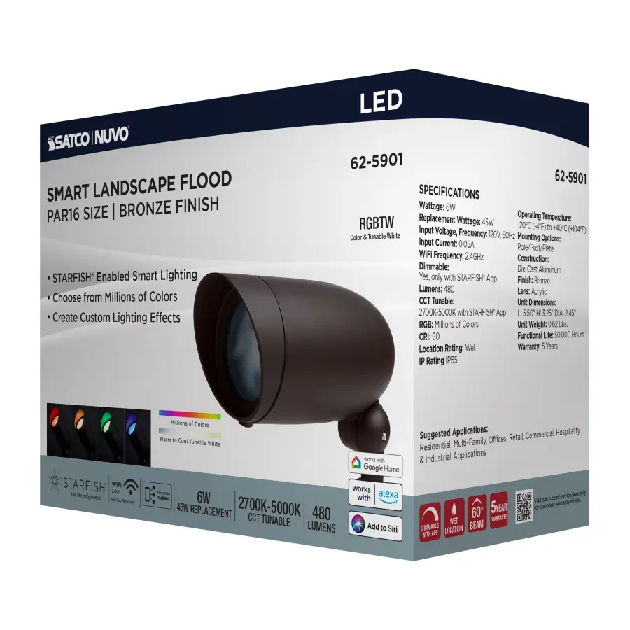 6W LED RGB Tunable White Landscape Floodlight - Image 9