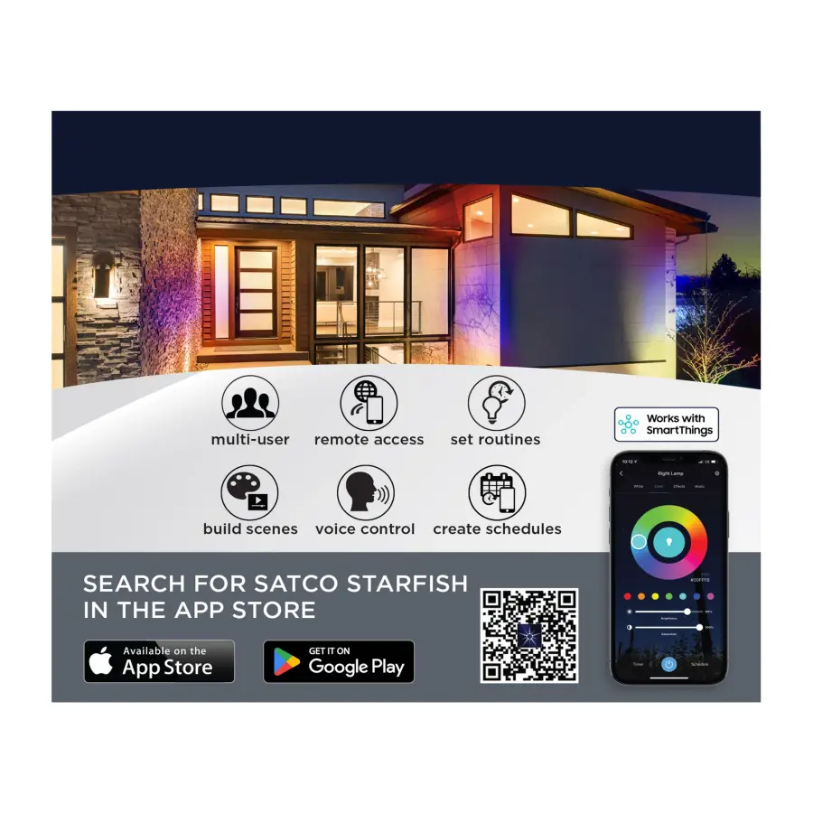 12W LED Smart Landscape Floodlight with RGB & Tunable White - Image 7