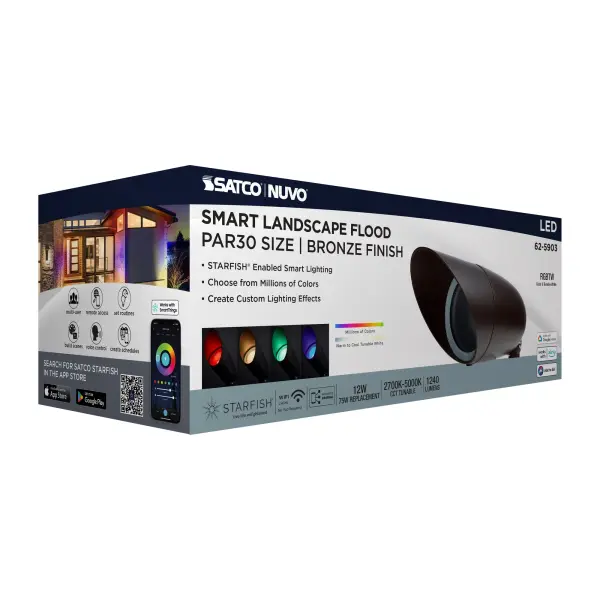 12W LED Smart Landscape Floodlight with RGB & Tunable White - Image 10