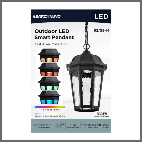 East River Smart Outdoor Hanging Lantern - Image 11