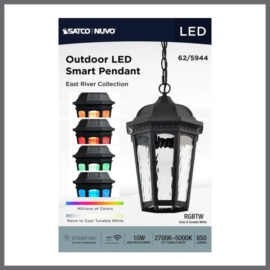 East River Smart Outdoor Hanging Lantern - Image 11