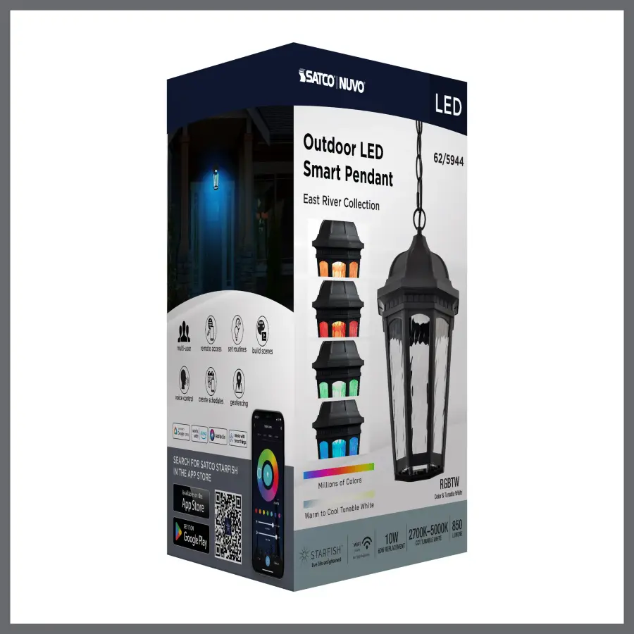 East River Smart Outdoor Hanging Lantern - Image 16