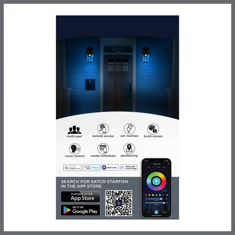 East River Smart Outdoor Wall Sconce with Color Changing LED - Image 21