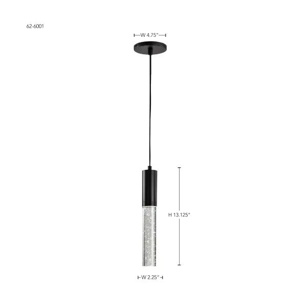 Lacey 2" LED Mini Pendant with K9 Bubble Crystal - Image 15