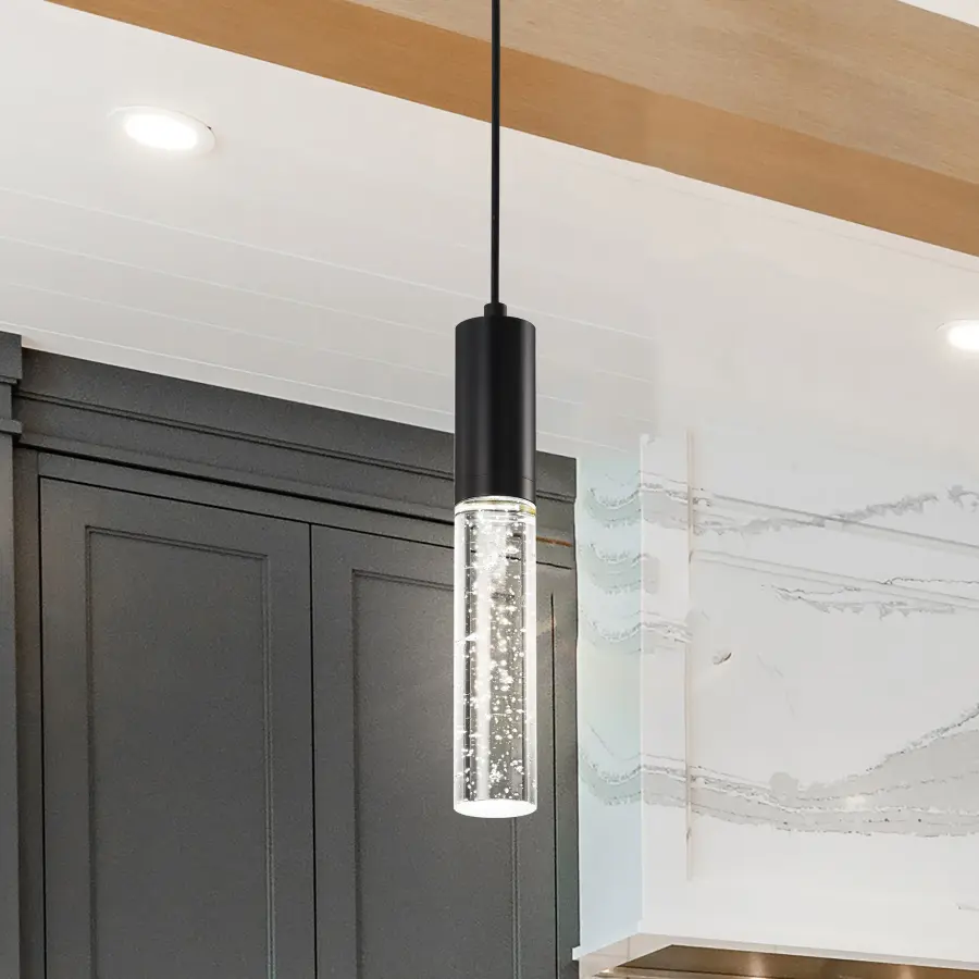 Lacey 2" LED Mini Pendant with K9 Bubble Crystal - Image 3