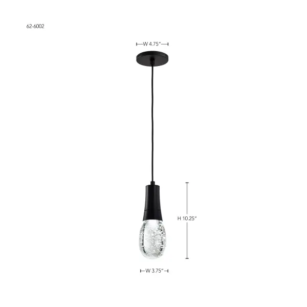 Lacey 4" LED Smart Pendant with Bubble Crystal - Image 15