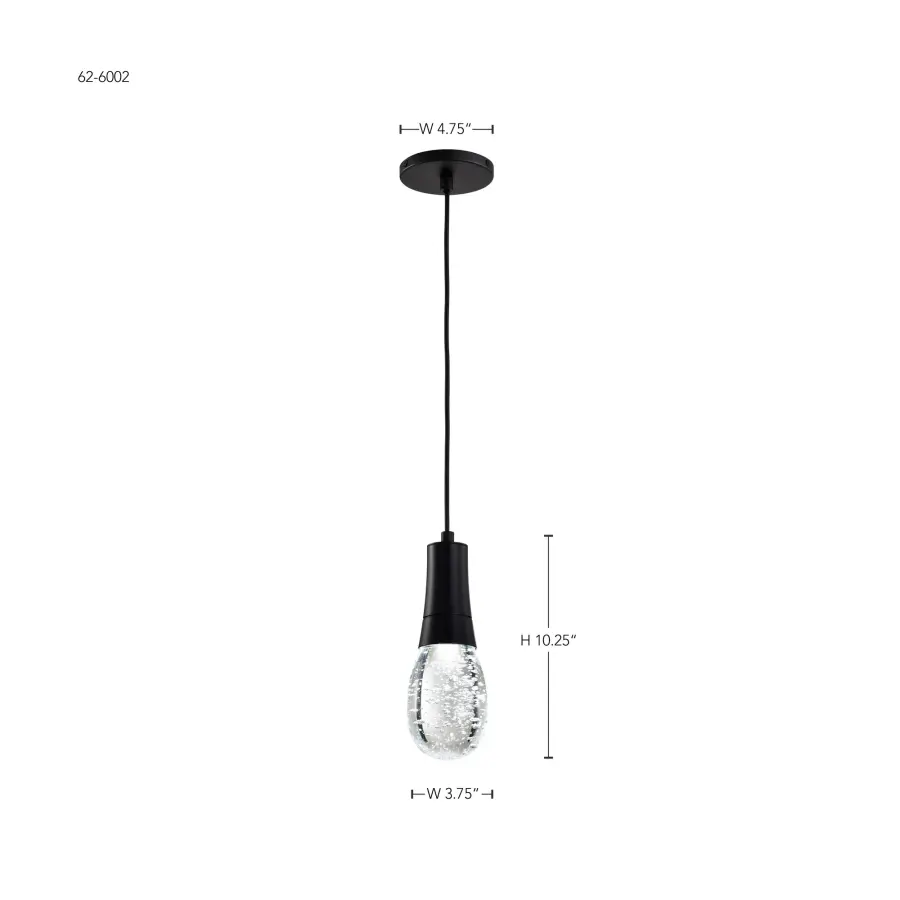 Lacey 4" LED Smart Pendant with Bubble Crystal - Image 15