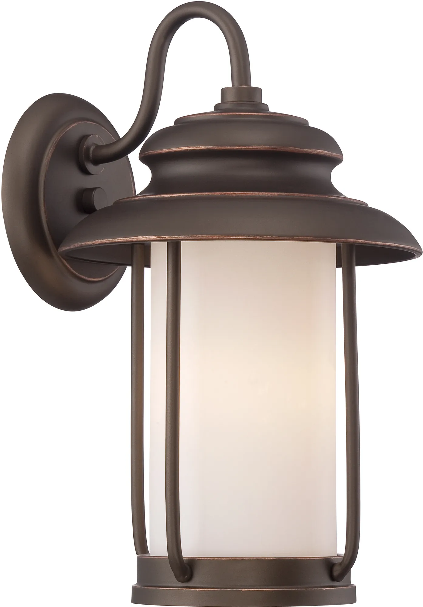 Bethany LED Outdoor Small Wall Lantern with Satin White Glass