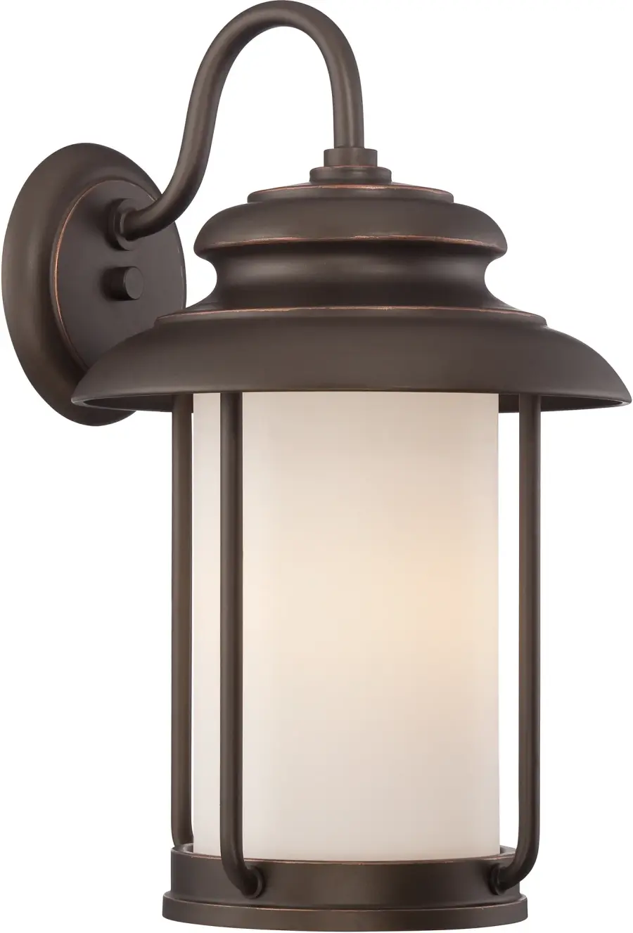Bethany LED Outdoor Large Wall Lantern with Satin White Glass