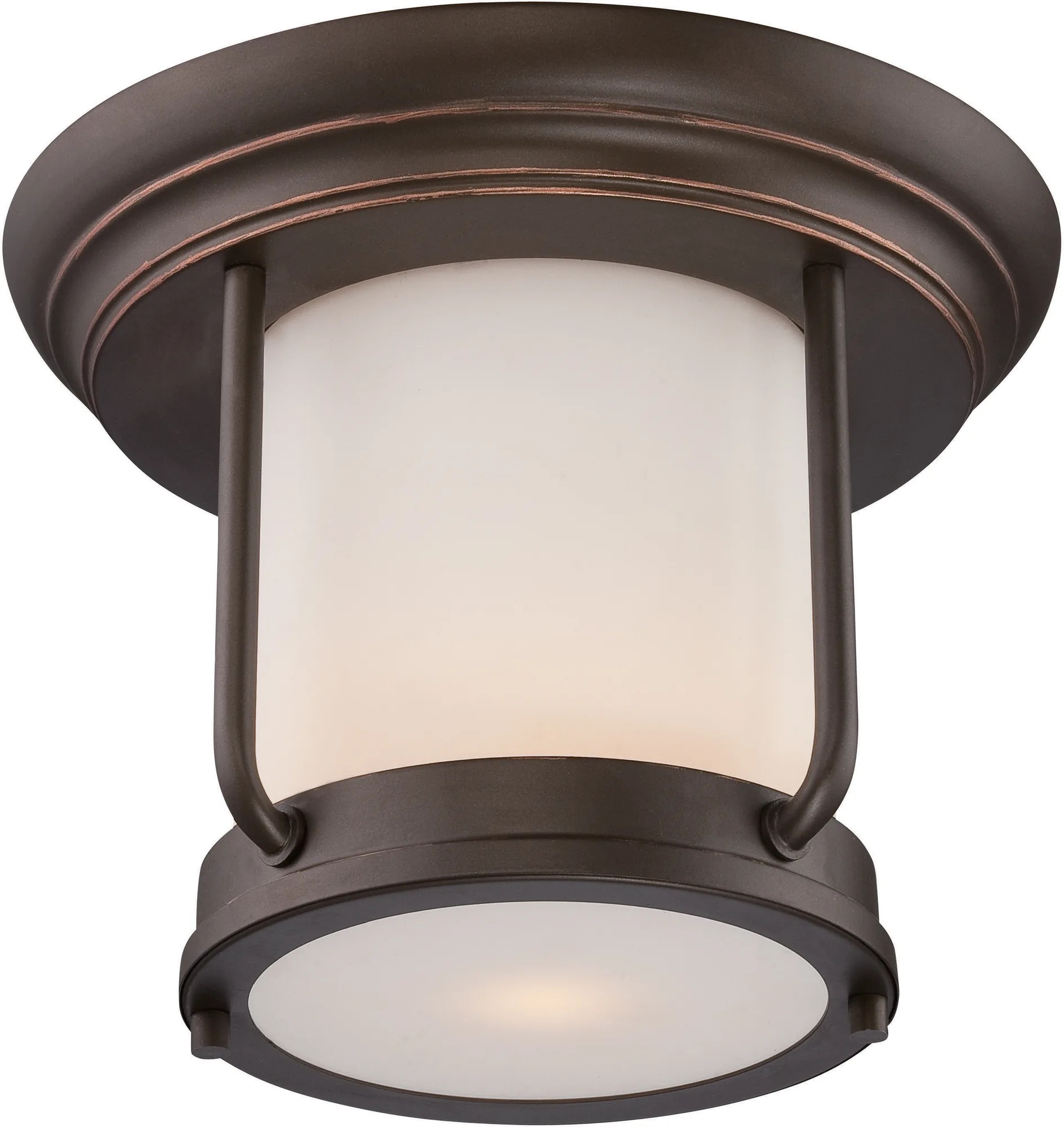 Bethany LED Outdoor Flush Mount with Satin White Glass