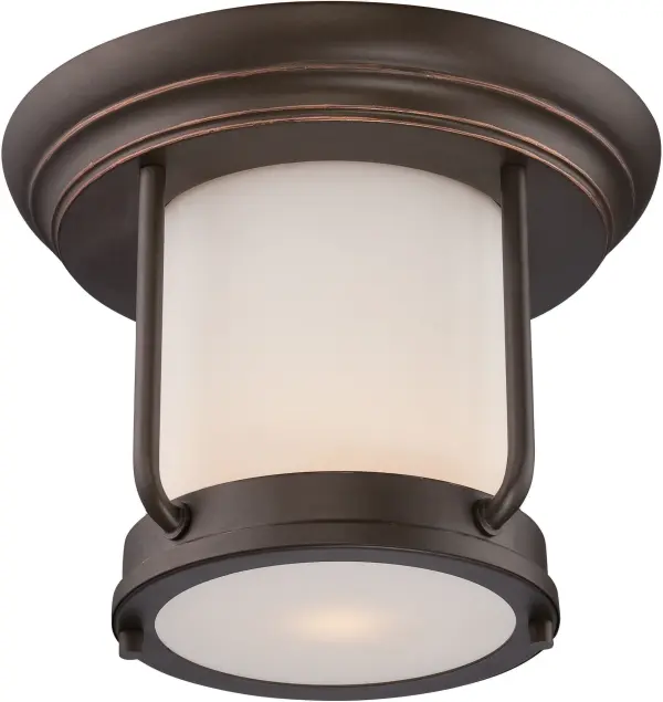 Bethany LED Outdoor Flush Mount with Satin White Glass