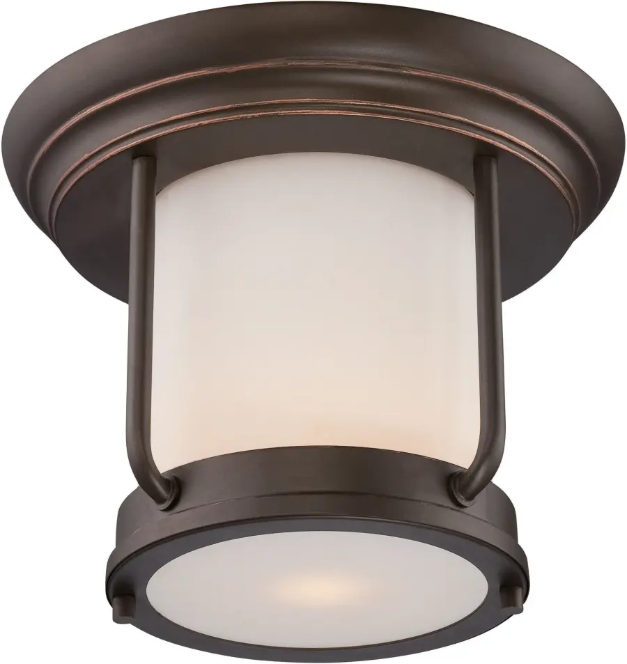 Bethany LED Outdoor Flush Mount with Satin White Glass