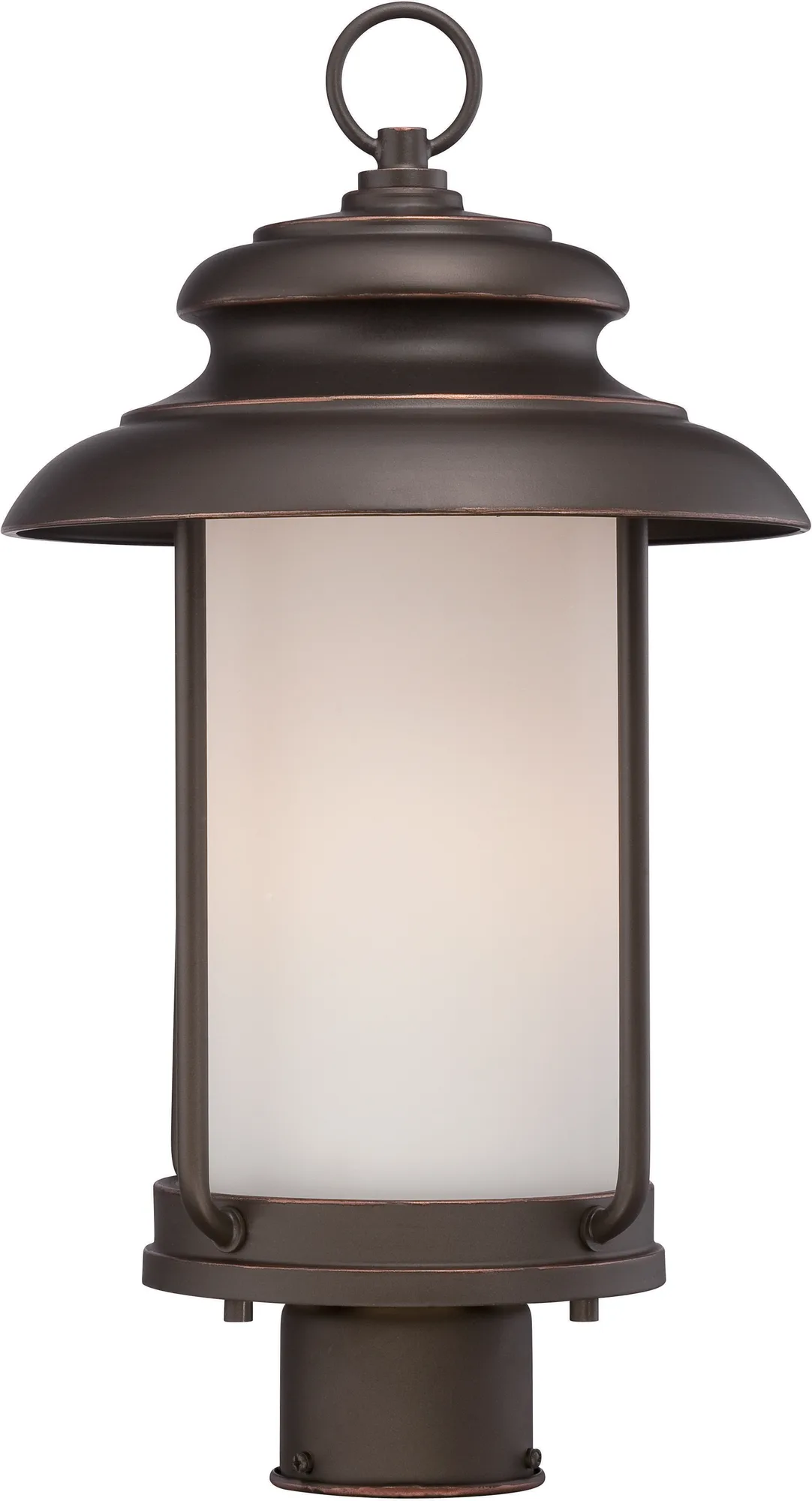 Bethany LED Outdoor Post Light with Satin White Glass
