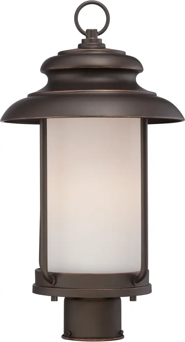 Bethany LED Outdoor Post Light with Satin White Glass