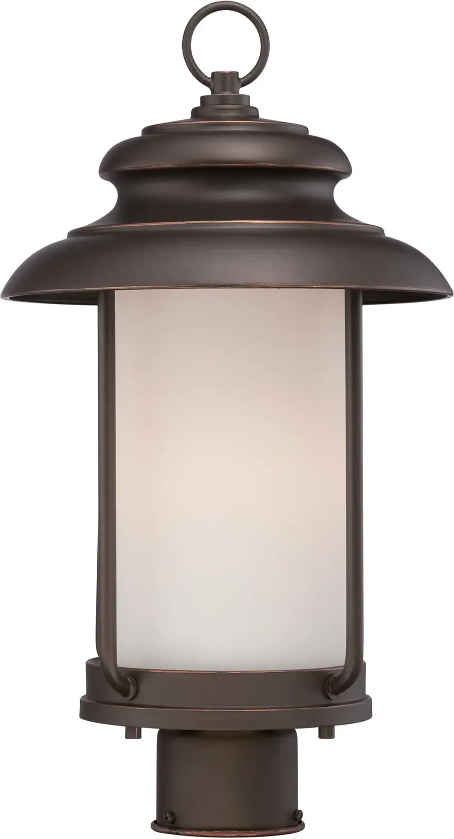 Bethany LED Outdoor Post Light with Satin White Glass