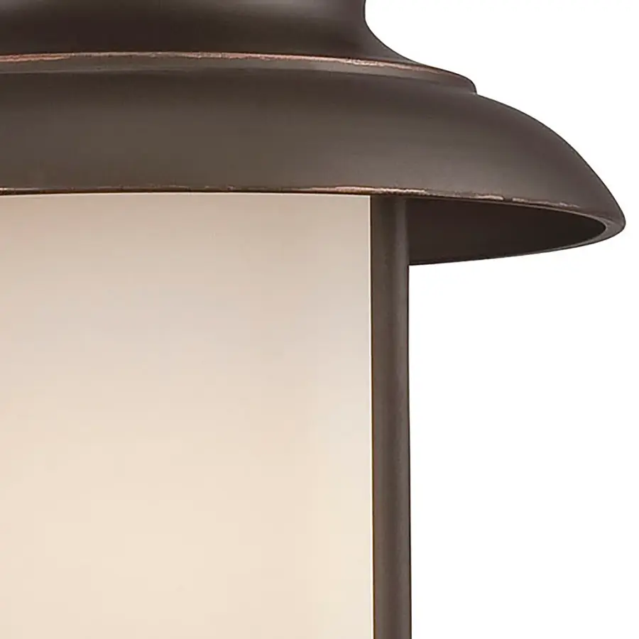 Bethany LED Outdoor Hanging Light with Satin White Glass - Image 2