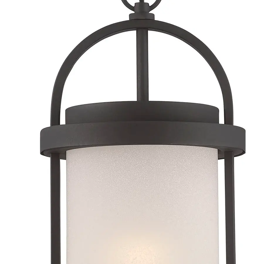 Willis LED Outdoor Hanging Light with Antique White Glass - Image 2