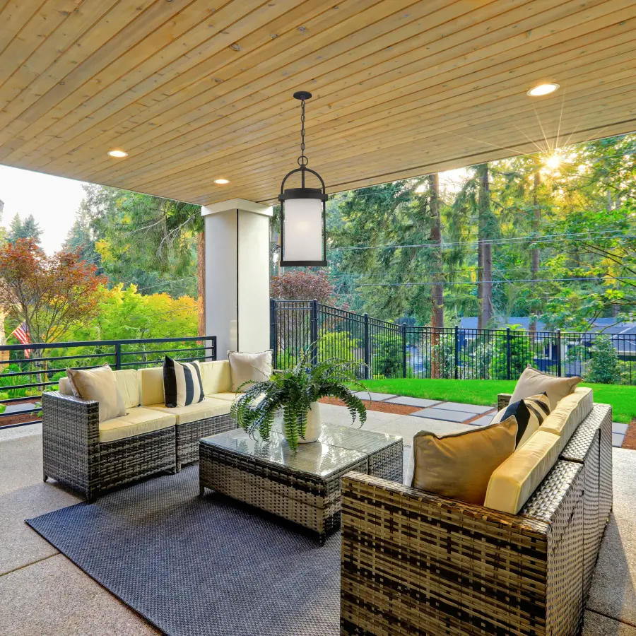 Willis LED Outdoor Hanging Light with Antique White Glass - Image 3