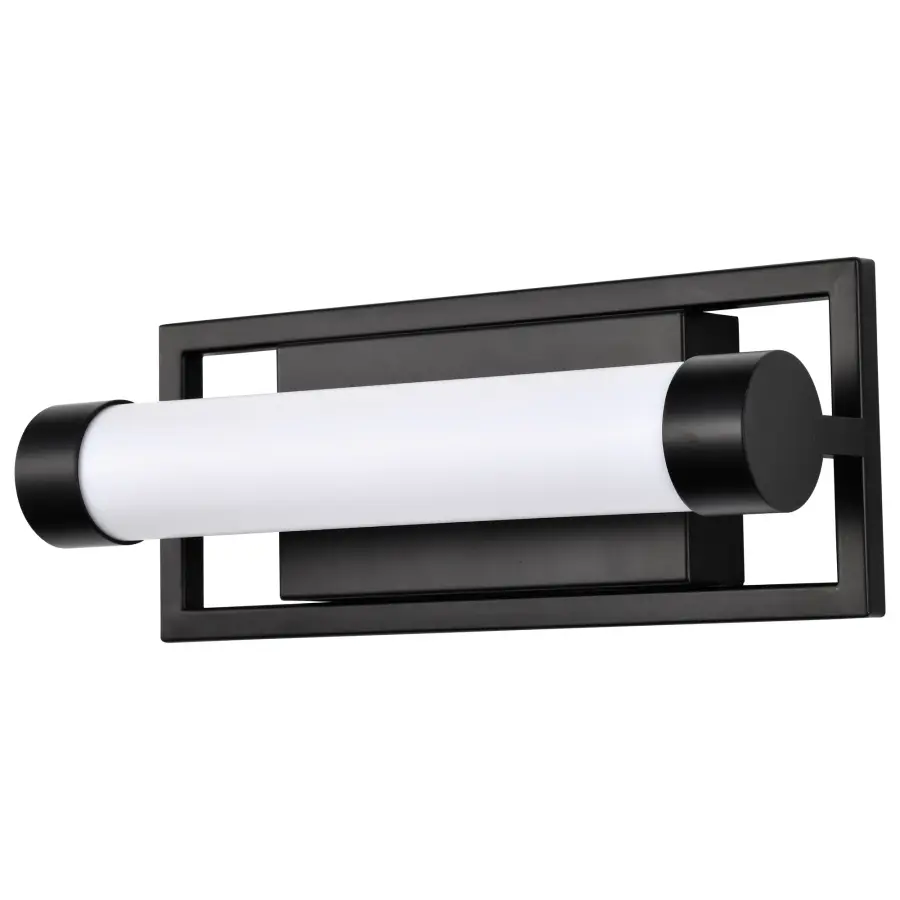 Canal LED Small Vanity Light in Matte Black - Image 1