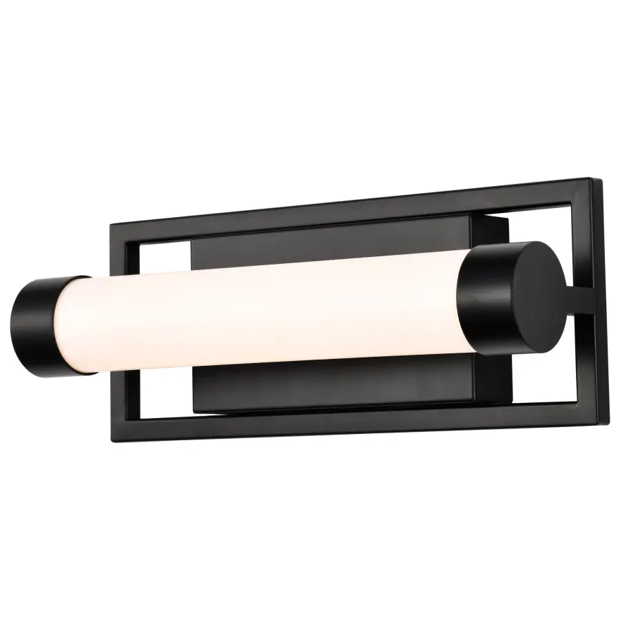 Canal LED Small Vanity Light in Matte Black - Image 2