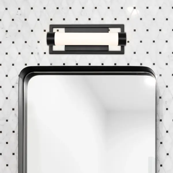Canal LED Small Vanity Light in Matte Black - Image 16