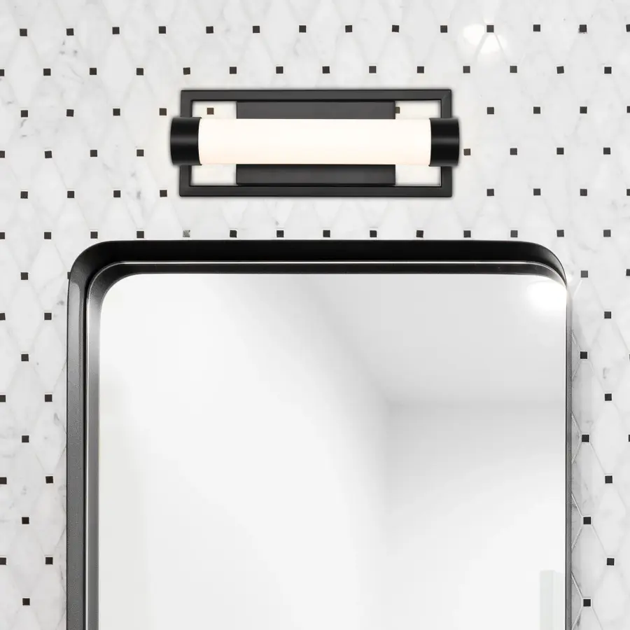 Canal LED Small Vanity Light in Matte Black - Image 16