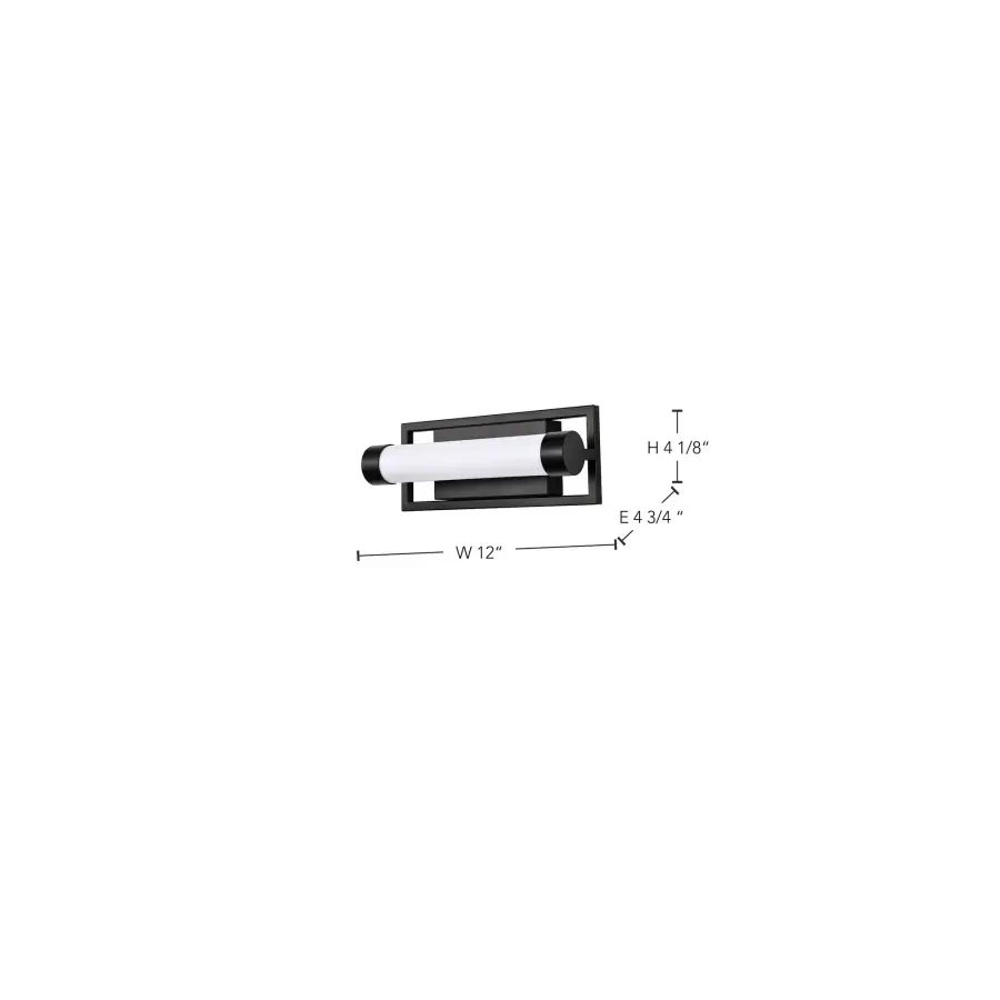 Canal LED Small Vanity Light in Matte Black - Image 17