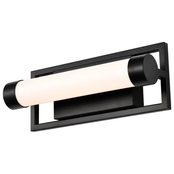 Canal LED Small Vanity Light in Matte Black - Image 3