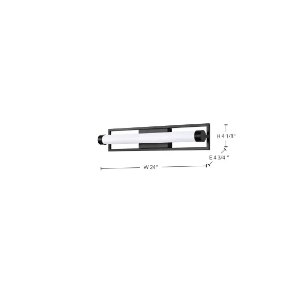 Canal LED Medium Vanity Light - Matte Black - Image 18