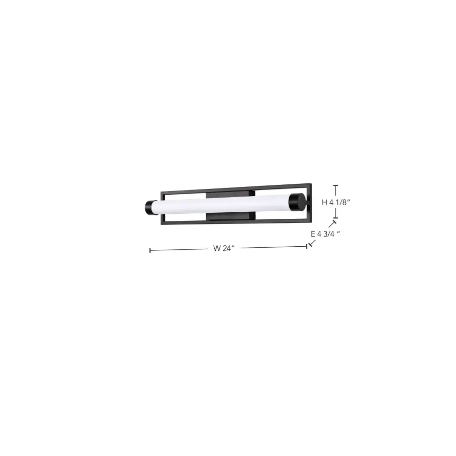 Canal LED Medium Vanity Light - Matte Black - Image 18