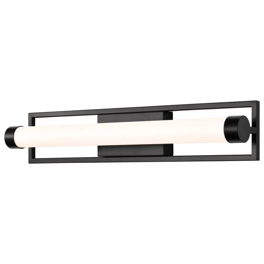 Canal LED Medium Vanity Light - Matte Black - Image 6