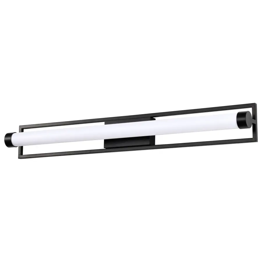 Canal LED Large Vanity Light in Matte Black - Image 1