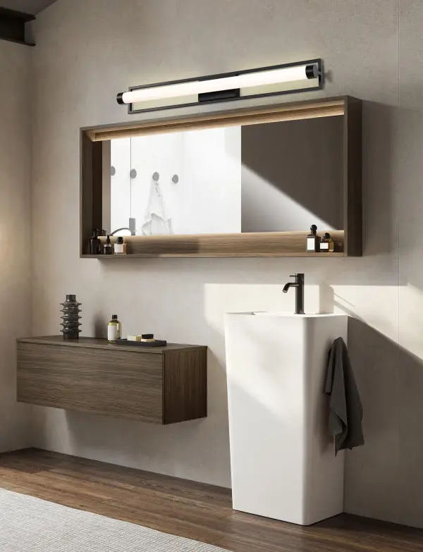 Canal LED Large Vanity Light in Matte Black - Image 14