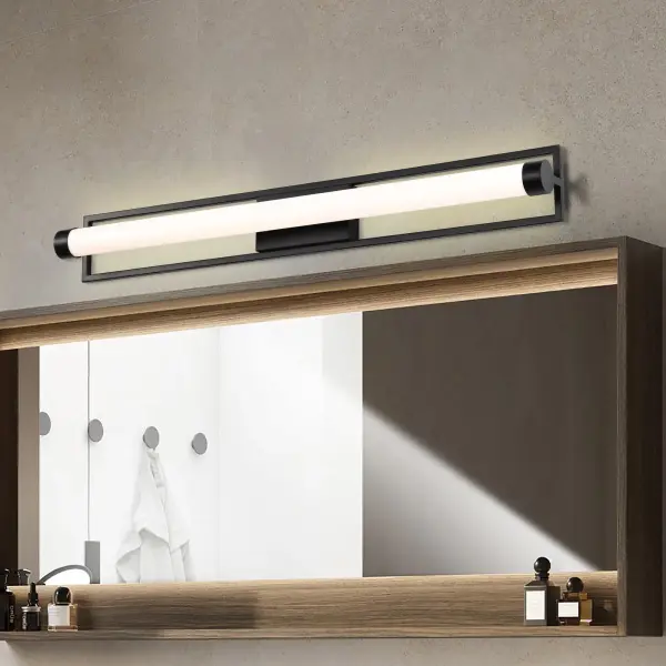 Canal LED Large Vanity Light in Matte Black - Image 15