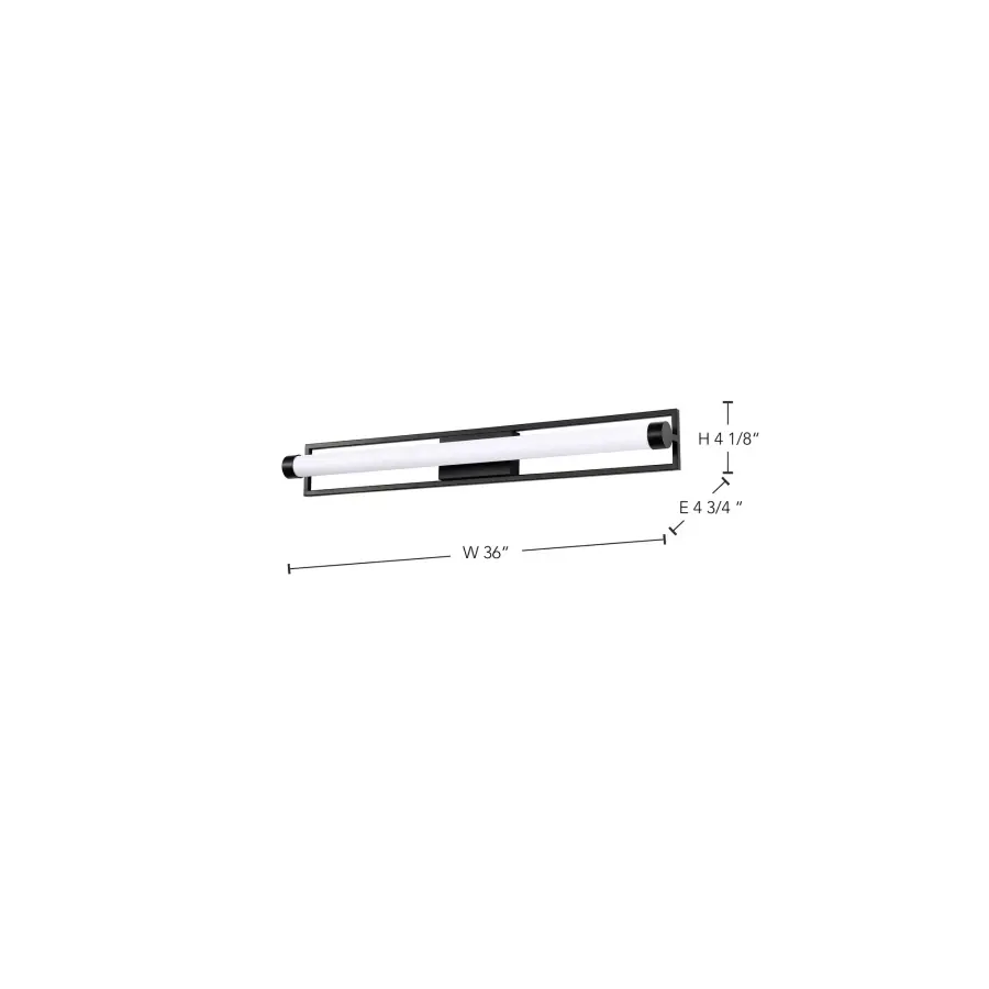 Canal LED Large Vanity Light in Matte Black - Image 16