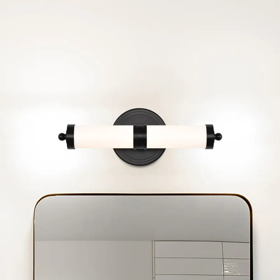 Kagen LED Small Vanity Light in Matte Black - Image 16
