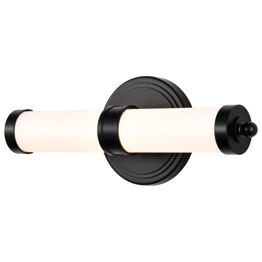 Kagen LED Small Vanity Light in Matte Black - Image 4