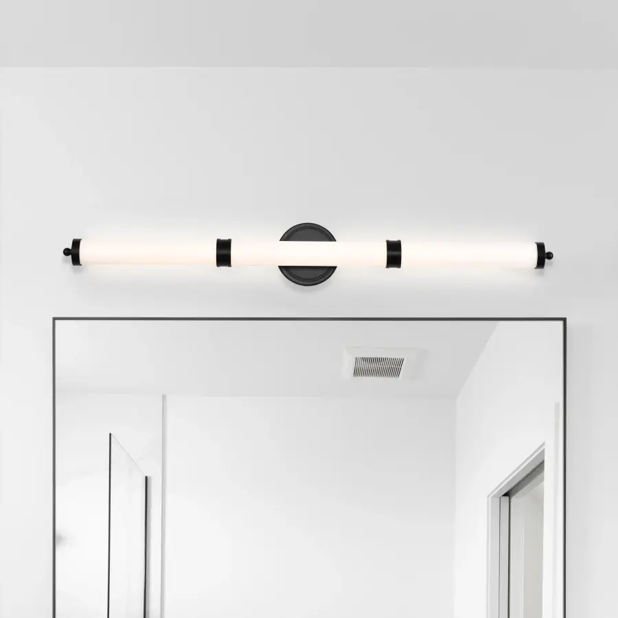 Kagen LED Large Vanity Light in Matte Black - Image 16