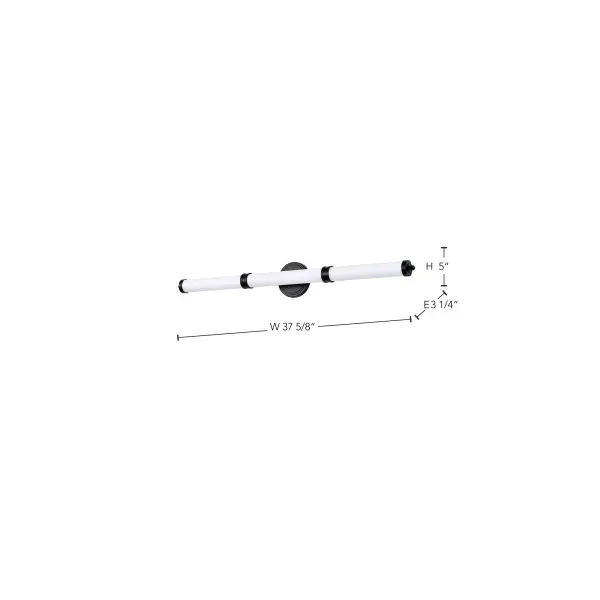 Kagen LED Large Vanity Light in Matte Black - Image 17