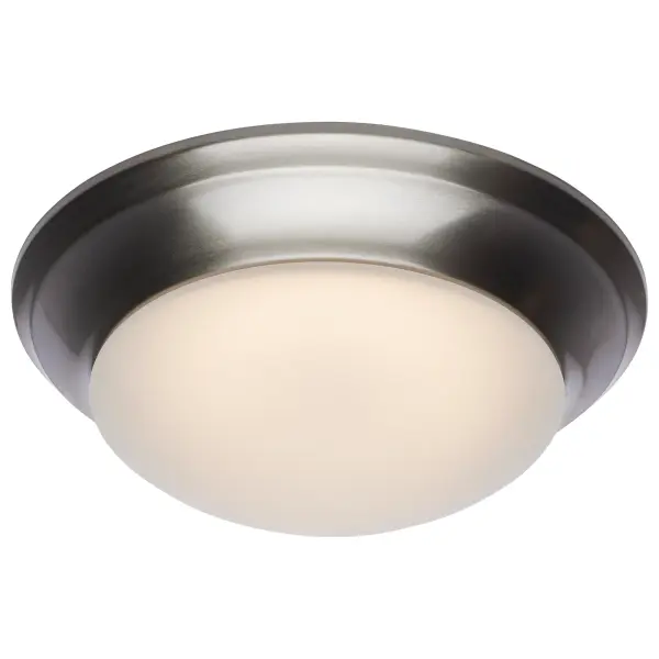 18W LED Flush Mount Ceiling Light - 12 Inch Brushed Nickel with Frosted Glass - Image 12