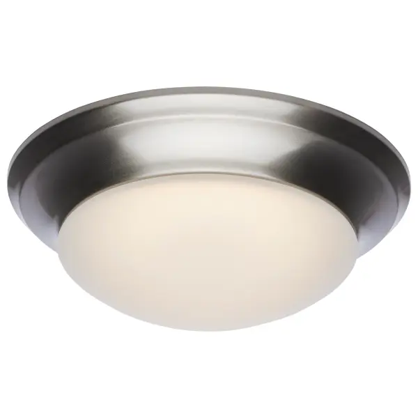18W LED Flush Mount Ceiling Light - 12 Inch Brushed Nickel with Frosted Glass - Image 8