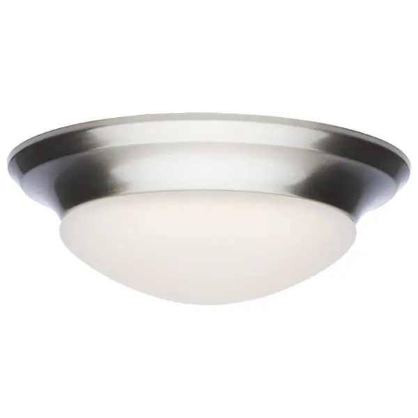 18W LED Flush Mount Ceiling Light - 12 Inch Brushed Nickel with Frosted Glass - Image 10