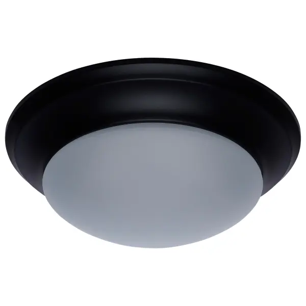 18W LED Flush Mount Ceiling Light - 12 Inch Matte Black with Frosted Glass - Image 11