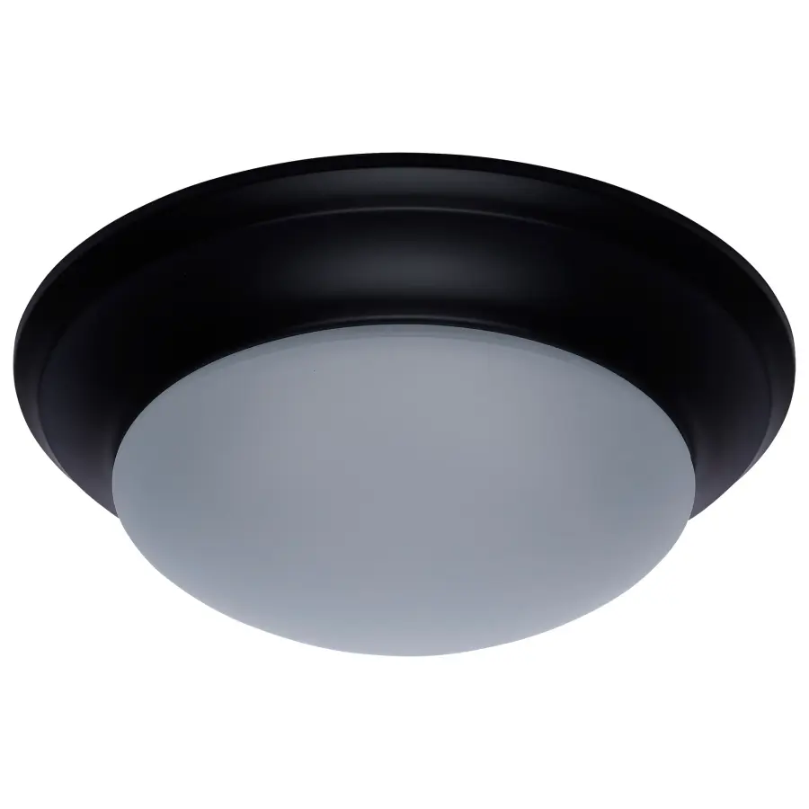 18W LED Flush Mount Ceiling Light - 12 Inch Matte Black with Frosted Glass - Image 11