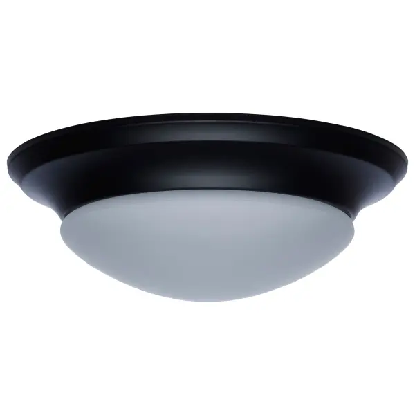 18W LED Flush Mount Ceiling Light - 12 Inch Matte Black with Frosted Glass - Image 9