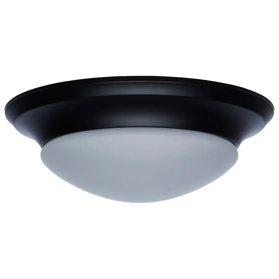 18W LED Flush Mount Ceiling Light - 12 Inch Matte Black with Frosted Glass - Image 9