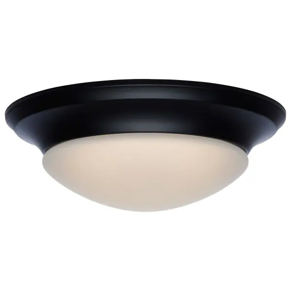 18W LED Flush Mount Ceiling Light - 12 Inch Matte Black with Frosted Glass - Image 10