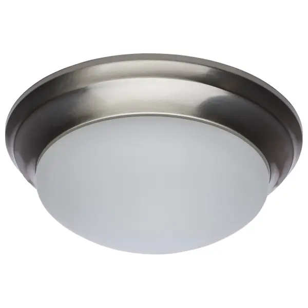 14" Brushed Nickel LED Flush Mount with Frosted Glass - Image 11