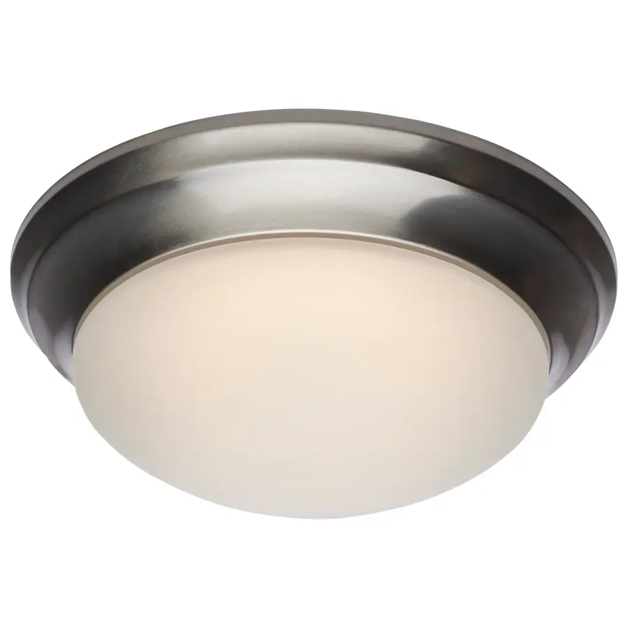 14" Brushed Nickel LED Flush Mount with Frosted Glass - Image 12